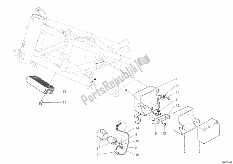 Tutte le parti per il Batteria del Ducati Multistrada 620 USA 2006